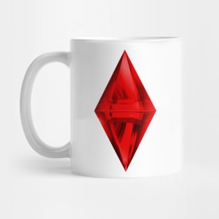 Sims red Plumbob Diamond Mug